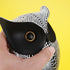 White Gold resin owl statue - modern perforated design for living room TV cabinet and entryway decoration