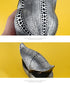 Black silver resin owl statue - modern perforated design for living room TV cabinet and entryway decoration