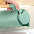 1000ml Black thermos bottle with wooden handle, double-layer glass liner coffee pot, suitable for hot and cold drinks