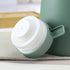 1000ml Black thermos bottle with wooden handle, double-layer glass liner coffee pot, suitable for hot and cold drinks