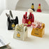 White Ceramic Desktop Organizer - Cute Hand Shaped Pencil Holder and Makeup Brush Storage for Home and Office