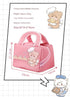 Pink Cute Cartoon Lunch Bag - Large Capacity Insulated Handbag for Students and Office Use