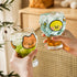 Mini Cartoon Glass Tumbler 400ml,Cute Beer and Juice Cup for Cold Drinks(Green frog)