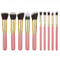 10-Piece Pink gold Makeup Brush Set - Large and Small Brushes for Professional Beauty Application
