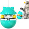 Cat Teaser Cup Toy, Interactive Treat Dispensing Ball with Wand (Blue)