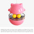 Cat Teaser Cup Toy, Interactive Treat Dispensing Ball with Wand (Red)