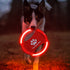 Colorful Light LED Rechargeable Dog Flying Disc - Glow-in-the-Dark Pet Training Toy with Paw Design