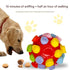 Rubber Snuffle Ball for Pets,Interactive Hollow Treat-Hiding Toy for Dogs and Cats(red)