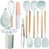 Morandi Green 12-Piece Silicone Cooking Utensil Set - Non-Stick Food-Grade Kitchen Tools with Holder