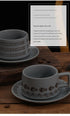 Vintage Ceramic Coffee Cup and Saucer Set - Elegant Afternoon Tea Set(Matcha White)