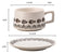 Vintage Ceramic Coffee Cup and Saucer Set - Elegant Afternoon Tea Set(Wave Fish White)