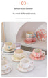 Hand-Painted Ceramic Coffee Cup and Saucer Set - Vintage Afternoon Tea(Swallow)