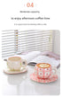 Hand-Painted Ceramic Coffee Cup and Saucer Set - Vintage Afternoon Tea(Swallow)