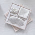 Luxury Satin Sleep Mask Gift Set,4-Piece with Pillowcase and Hair Accessories(White)