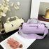 Waterproof Oxford Cylindrical Travel Bag - Large Capacity Handbag with Shoulder Strap(Light Purple)