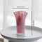 Nordic-Style Glass Vase - Elegant Fluted Flower Vase for Home Decor(Pink)