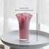 Nordic-Style Glass Vase - Elegant Fluted Flower Vase for Home Decor(Pink)
