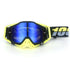 Black and yellow Motorcycle Goggles - UV-Protective Anti-Dust Riding Glasses for Outdoor Sports(Blue lenses)