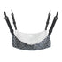 Cat Cage Hammock - Adjustable Double-Sided Pet Swing Bed with Hooks(White and blue stripes)