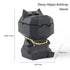 Hippo Ashtray with Lid - Stylish Geometric Decor for Home and Office(Black)