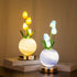 Blue Tulip Night Light - Floral Table Lamp for Bedroom Ambiance