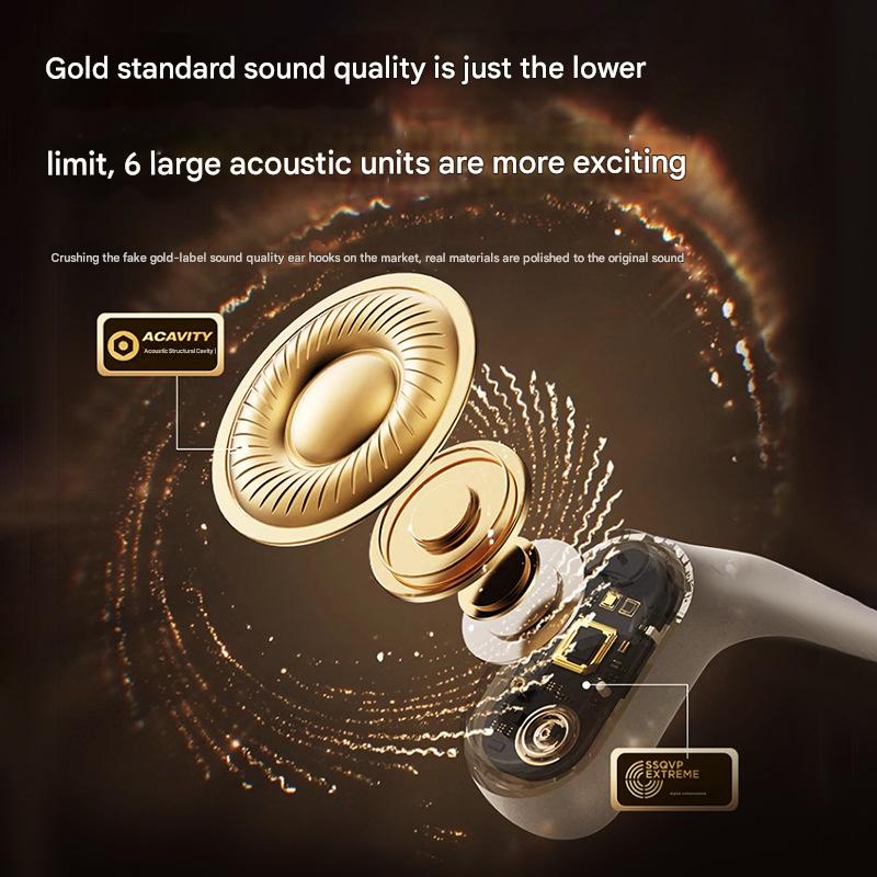 Bone Conduction Wireless Earbuds - Hi-Fi Sound with 360-Degree Design and Fitness Tracking(complexion)