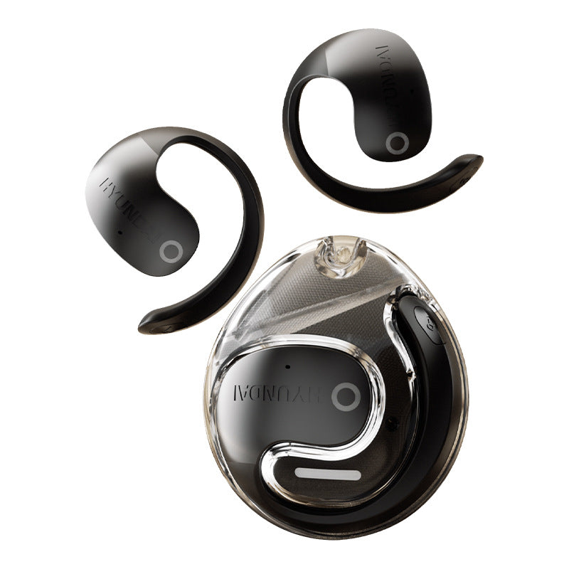 Bone Conduction Wireless Earbuds - Hi-Fi Sound with 360-Degree Design and Fitness Tracking(black)