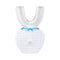 Electric Ultrasonic Toothbrush Couple Set with Charging Base and Smart Cleaning Technology(white)