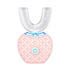 Electric Ultrasonic Toothbrush Couple Set with Charging Base and Smart Cleaning Technology(pink)