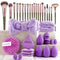 40-Piece Ultimate Beauty Tool Kit for Face Cleansing and Makeup(purple)