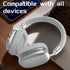 Premium Wireless Bluetooth Headphones with Stereo Hi-Fi Sound(silver)