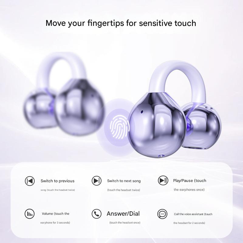 Stylish TWS Wireless Earbuds with Real-Time AI Translation - Immersive Sound & Touch Control(Gray)