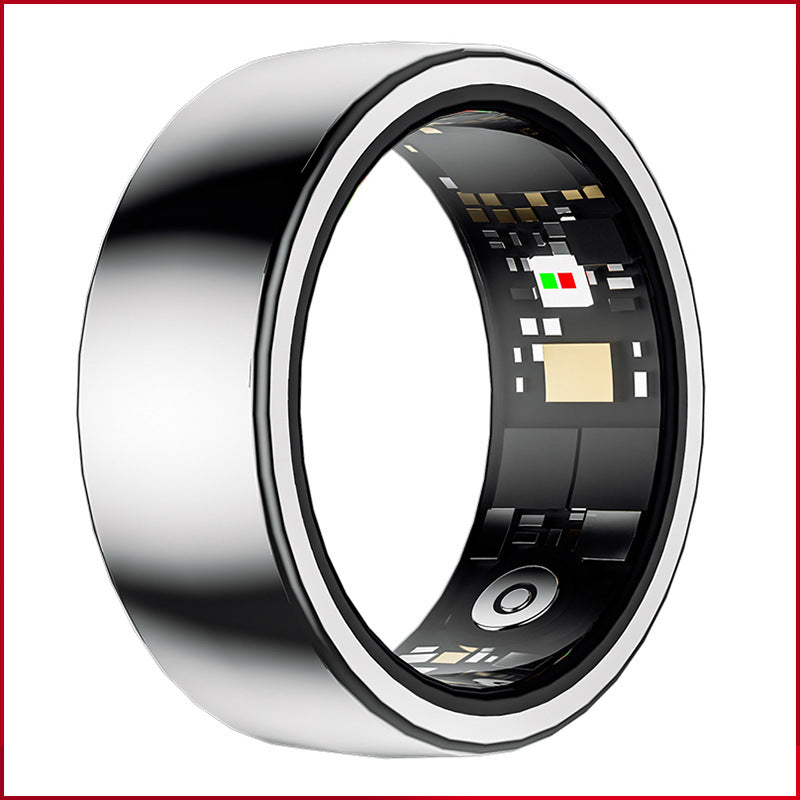 Advanced Smart Health Ring - 24/7 Heart Rate, SpO2, Sleep & Activity Tracker with Magnetic Charging(Silver)