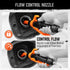 High-Flow Battery Powered Liquid Transfer Pump - 7 Quarts/Min Siphon with Flow Control Nozzle(Red)