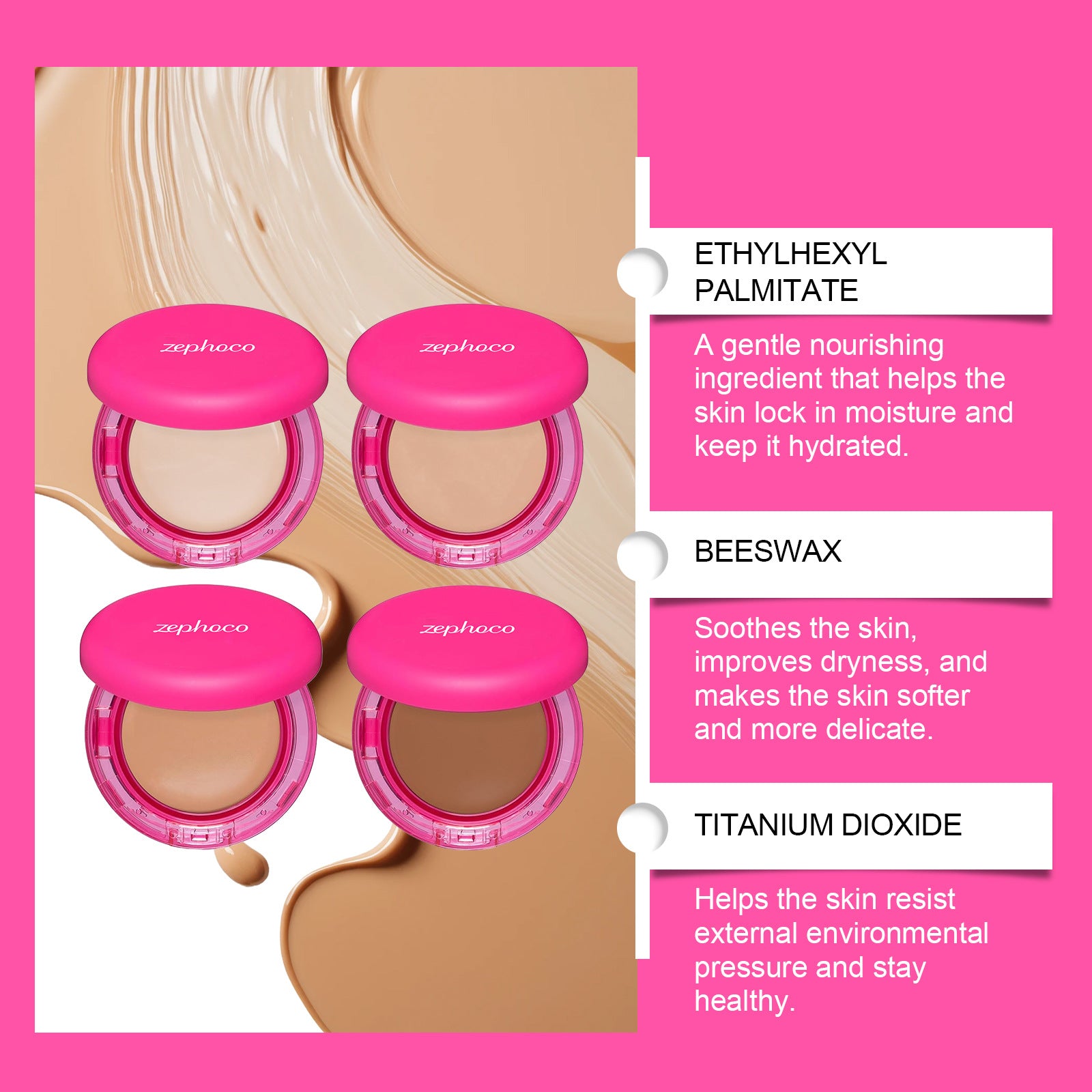 Moisturizing Balm Foundation - Lightweight Texture, Long-Lasting Natural Coverage(Dark skin tone)