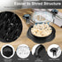 Upgraded Meat Shredder Tool - Rotating Chicken & Pork Puller with Anti-Slip Base & Ergonomic Grips(black)