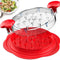 Upgraded Meat Shredder Tool - Rotating Chicken & Pork Puller with Anti-Slip Base & Ergonomic Grips(red)