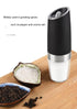 Gravity Electric Salt & Pepper Grinder Set - Adjustable Coarseness, LED Light, Battery Operated(silver)