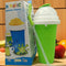 DIY Frozen Magic Slushy Maker Cup - Quick Squeeze Smoothie Cup with Lid & Straw/Spoon(Green)