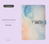 A5 Tie-Dye Journal with Combination Lock - 240 Pages, Soft Touch Cover Diary(Light blue)