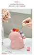 Adorable Unicorn Ceramic Fruit Fork Holder Set - Includes Stainless Steel Forks with Ball Tops(pink)