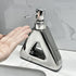 Modern Ceramic Soap & Lotion Dispenser - Unique Geometric Designs, 300ml Capacity(Triangular lotion bottle, milky white)