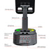 Foldable Bluetooth Speaker with 360 Rotating Phone/Tablet Stand & RGB Lights - HIFI Surround Sound(black)