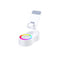 Foldable Bluetooth Speaker with 360 Rotating Phone/Tablet Stand & RGB Lights - HIFI Surround Sound(White)