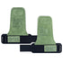 Heavy Duty Weightlifting Grips - Anti-Slip Cowhide Palm Protectors with Neoprene Wrist Support & Adjustable Straps(green)