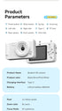 Student HD Digital Camera - 44MP, 8x Zoom, Autofocus, Dual Lens, Type-C Charging (Silver)