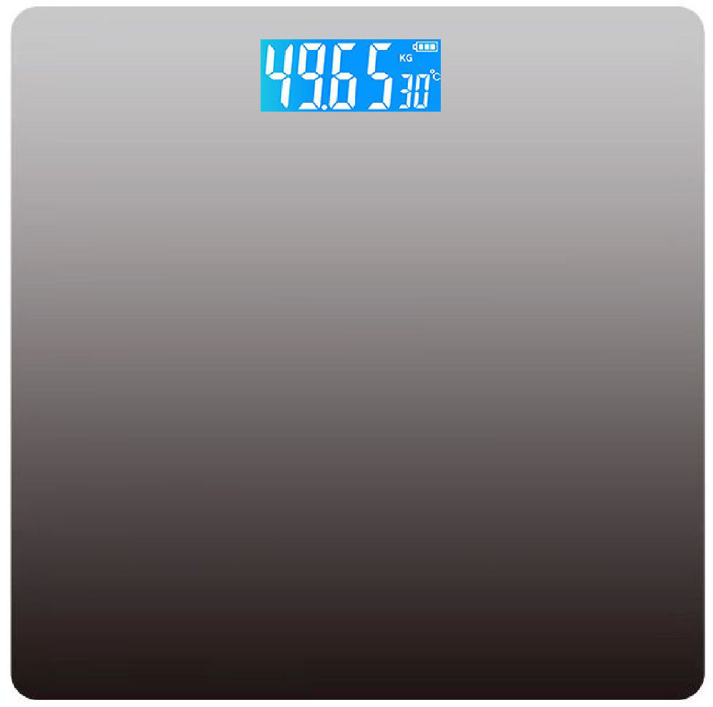 Smart USB Rechargeable Digital Bathroom Scale - Measures Body Weight & Temperature(Gradient black)