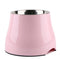 Elevated Pet Feeding Bowl with Stainless Steel Inner - Promotes Healthy Digestion & Reduces Neck Strain(Pink)