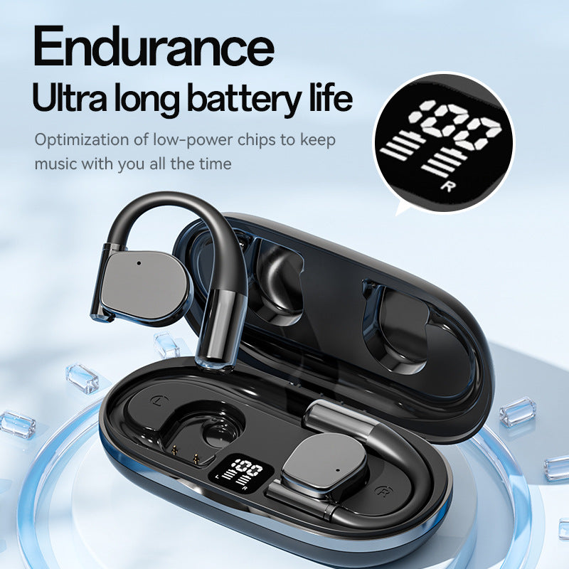 Open-Ear TWS Wireless Earbuds with HIFI Sound & LED Display - Dolby Surround(Skin color)