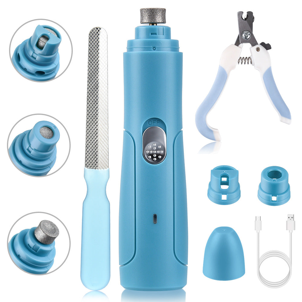 Electric Pet Nail Grinder & Clipper Set - USB Rechargeable Grooming Kit